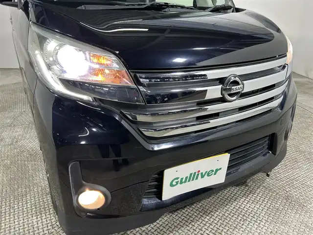 日産 デイズ ルークス ハイウェイスターX Gパッケージ 大阪府 2015(平27)年 3.9万km ブラック 純正ナビ(フルセグ/DVD再生/Bluetooth) 360カメラ ETC 両側パワースライドドア 衝突軽減 踏み間違い防止システム アイドリングストップ オートライト Pスタート HIDヘッドライト