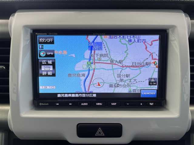 スズキ ハスラー G 鹿児島県 2017(平29)年 10.5万km ブルーイッシュブラックパール3 社外ナビ/(ワンセグ/Bluetooth/CD)/社外ETC/前席シートヒーター/スズキセーフティサポート/　・デュアルカメラブレーキサポート/純正アルミホイール/純正フロアマット/ドアバイザー/電動格納ミラー/アイドリングストップ