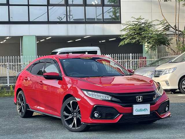 ホンダ シビック ハッチバック 熊本県 2017(平29)年 5.2万km フレームレッド プッシュスタート/純正ナビ/（CD・DVD・フルセグTV・BTオーディオ・SD）/バックカメラ/ビルトインETC/ドライブレコーダー/純正18インチAW/クルーズコントロール/パドルシフト/前席シートヒーター/LEDヘッドライト/オートライト/フォグライト/横滑り防止装置/ウィンカーミラー/純正フロアマット/純正ドアバイザー/新車保証書/取扱説明書/スマートスペアキー×1本