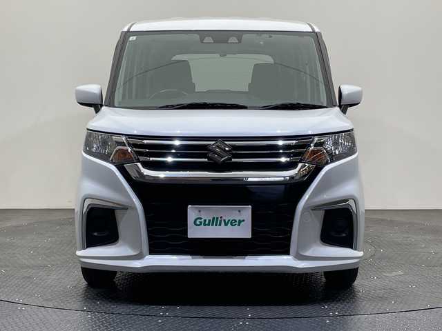 スズキ ソリオ G 愛媛県 2021(令3)年 5.4万km ピュアホワイトP 社外７インチナビ（CN-E330D）/ワンセグTV/バックカメラ/ドライブレコーダー/コーナーセンサー/両側スライドドア/オートライト/オートマチックハイビーム/電動格納ドアミラー/スマートキー/プッシュスタート/禁煙車