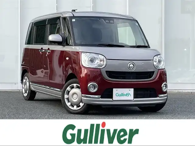 ダイハツ ムーヴ キャンバス G ブラックインテリア リミテッド SAⅢ 福岡県 2019(平31)年 5.1万km スムースグレーマイカメタリック/ファイアークォーツレッドメタリック 2トーン 純正8インチナビ/（AM/FM/CD/DVD/SD/BT/HDMI/フルセグ）/後方コーナーセンサー/衝突軽減ブレーキ/バック+全方位カメラ/ETC/純正前方ドライブレコーダー/純正フロアマット/両側パワースライドドア/ムーヴキャンバス専用純正ホイールキャップ/オートライト/オートハイビーム/LEDヘッドライト/フォグランプ/プッシュスタート/スマートキー/スペアキー/ステアリングスイッチ/純正ドアバイザー/オート電動格納ミラー/PWRモード/保証書・取扱説明書/W+サイドエアバッグ/ISO FIX/アイドリングストップ