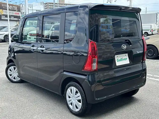 ダイハツ タント L 徳島県 2022(令4)年 3.8万km ブラックマイカメタリック スマートアシストIII/社外オーディオ/アイドリングストップ/クリアランスソナー/マニュアルエアコン/LEDヘッドライト/ヘッドライトレベリング/トラクションコントロール/１４インチスチールホイールキャップ/カーテンエアバック