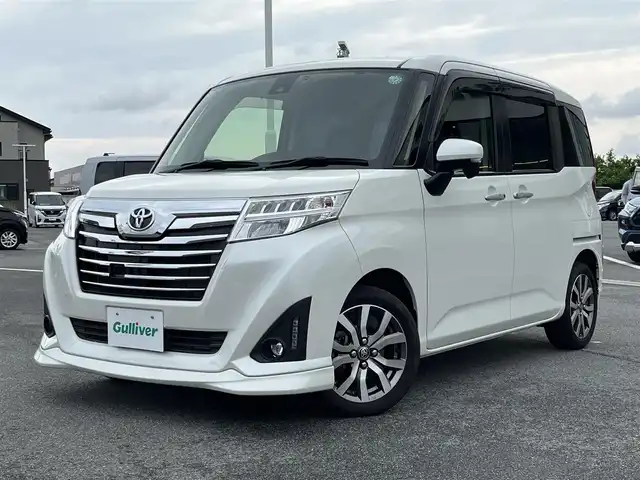 トヨタ ルーミー カスタムG－T 奈良県 2018(平30)年 3.3万km パールホワイトⅢ ターボ/純正ナビ(フルセグTV/CD/AM・FM/BT)/バックカメラ/前方ドラレコ/両側パワースライドドア/クルーズコントロール/サイドビューランプ/アイドリングストップ機能/前後コーナーセンサー/純正15インチアルミホイール/純正フロアマット/LEDヘッドライト/フォグランプ/後席サンシェード/サイドカーテンエアバッグ/プッシュスタート