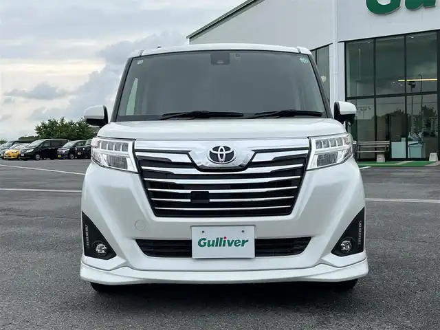 トヨタ ルーミー カスタムG－T 奈良県 2018(平30)年 3.3万km パールホワイトⅢ ターボ/純正ナビ(フルセグTV/CD/AM・FM/BT)/バックカメラ/前方ドラレコ/両側パワースライドドア/クルーズコントロール/サイドビューランプ/アイドリングストップ機能/前後コーナーセンサー/純正15インチアルミホイール/純正フロアマット/LEDヘッドライト/フォグランプ/後席サンシェード/サイドカーテンエアバッグ/プッシュスタート