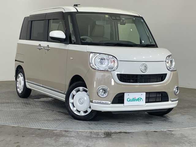ダイハツ ムーヴ キャンバス G メイクアップ リミテッド　SAⅢ 栃木県 2022(令4)年 2.1万km パールホワイトⅢ/ナチュラルベージュマイカメタリック 2トーン 社外ナビ/（Bluetooth）/バックカメラ/全方位カメラ/スマートアシストIII/・衝突回避支援ブレーキ機能/・衝突警報機能/・車線逸脱警報機能/・誤発進抑制制御機能/・先行車発進お知らせ機能/・前後コーナーセンサー/・オートハイビーム/クルーズコントロール/両側パワースライドドア/前方ドライブレコーダー/LEDヘッドライト/禁煙車/LEDヘッドライト/スマートキー/アイドリングストップ