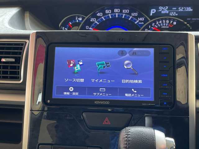 ダイハツ タント カスタム RS トップED SA Ⅲ 埼玉県 2018(平30)年 5.3万km ブライトシルバーメタリック スマートアシスト /メモリナビ /　　CD/DVD/BT/フルセグ/バックカメラ /両側パワースライドドア /LEDオートライト /ハーフレザーシート /シートヒーター /純正15インチアルミホイール /ステアリングスイッチ　/禁煙車