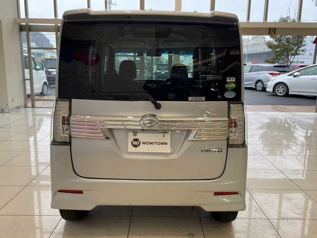 ダイハツ タント カスタム RS トップED SA Ⅲ 埼玉県 2018(平30)年 5.3万km ブライトシルバーメタリック スマートアシスト /メモリナビ /　　CD/DVD/BT/フルセグ/バックカメラ /両側パワースライドドア /LEDオートライト /ハーフレザーシート /シートヒーター /純正15インチアルミホイール /ステアリングスイッチ　/禁煙車