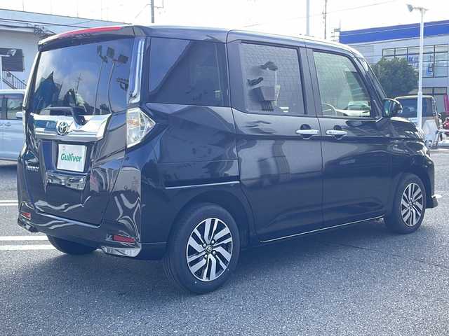 トヨタ ルーミー カスタムG 東京都 2024(令6)年 0.8万km ブラックマイカメタリック ワンオーナー/純正9インチフルセグTVディスプレイオーディオ/(Bluetooth/USB/iPod)/純正14インチアルミホイール/両側パワースライドドア/追従型クルーズコントロール/アイドリングストップ/横滑り防止装置/オートライト/スマートキー/スペアキー1本/取説書/保証書