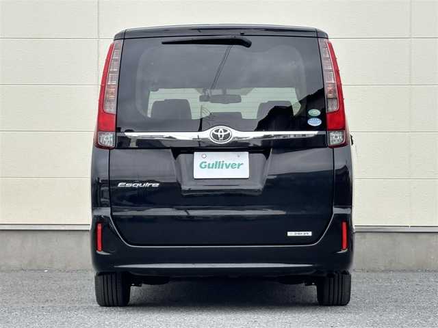 トヨタ エスクァイア Gi 茨城県 2014(平26)年 7.4万km ブラック 純正ナビ/ (AM/FM/CD/Bluetooth/フルセグTV)/バックカメラ/フリップダウンモニター/クルーズコントロール/スペアキー/ビルトインETC/ドライブレコーダー(前後)/両側パワースライドドア/シートヒーター/オートライト/衝突被害軽減ブレーキ/純正アルミホイール/純正フロアマット