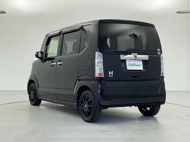 ホンダ Ｎ ＢＯＸ G Lパッケージ 福井県 2015(平27)年 7.7万km スマートブラック 社外SDナビ/AM/FM/CD/DVD/Bluetooth/フルセグTV/バックカメラ/ETC/片側パワースライドドア/横滑り防止装置/ハロゲンヘッドライト/スマートキー/プッシュスタート/電動格納ミラー/社外14インチAW/ドアバイザー