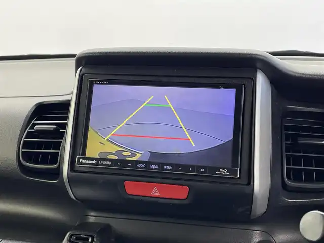 ホンダ Ｎ ＢＯＸ G Lパッケージ 福井県 2015(平27)年 7.7万km スマートブラック 社外SDナビ/AM/FM/CD/DVD/Bluetooth/フルセグTV/バックカメラ/ETC/片側パワースライドドア/横滑り防止装置/ハロゲンヘッドライト/スマートキー/プッシュスタート/電動格納ミラー/社外14インチAW/ドアバイザー