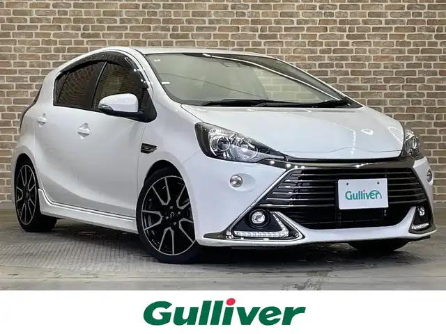 トヨタ アクア G G’s 岩手県 2016(平28)年 3.4万km ライムホワイトパールクリスタルシャイン ワンオーナー/専用エクステリア・インテリア/専用チューニングサスペンション/専用スポーツシート/トヨタセーフティセンスC/プリクラッシュセーフティ(ソフトウェアアップデート済)/レーンディパーチャーアラート/オートマチックハイビーム/先行車発進告知機能/クルーズコントロール/横滑り防止装置/前席シートヒーター/インテリアイルミネーション/純正ナビ/フルセグTV/バックカメラ/ETC2.0/オートエアコン/LEDヘッドランプ/フォグランプ/専用１７インチアルミホイール/専用フロアマット
