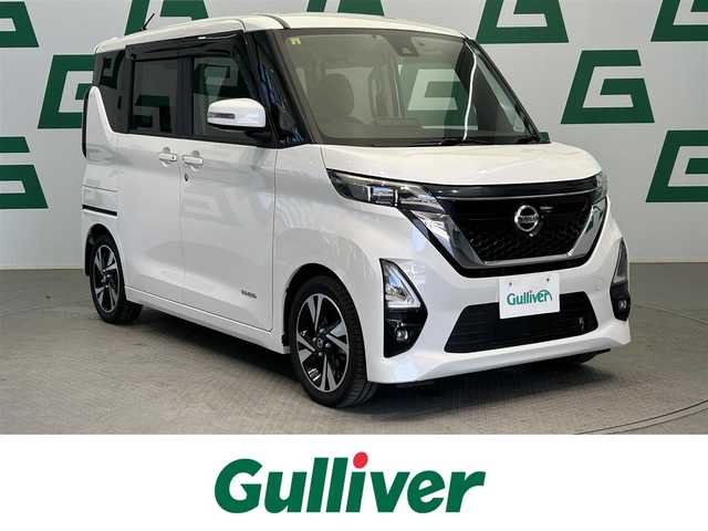 日産 ルークス HWS Gターボ プロパイロットED 鹿児島県 2020(令2)年 7.4万km ホワイトパール インテリジェントアラウンドビューモニター/プロパイロット/アイドリングストップ/純正9インチSDナビ【MM320D-L】/（CD/DVD/ワンセグ/Bluetooth/SD）/ビルトインETC/前方ドライブレコーダー/両側パワースライドドア/ハンズフリーオートスライドドア/ステアリングリモコン/純正LEDヘッドライト/フロントフォグランプ/オートライト/ハイビームアシスト/後席ロールサンシェード/後席サーキュレーター/電動格納ドアミラー/フロント&バックソナー/純正フロアマット/純正15インチアルミ