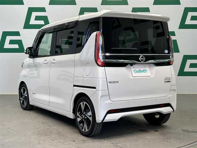 日産 ルークス HWS Gターボ プロパイロットED 鹿児島県 2020(令2)年 7.4万km ホワイトパール インテリジェントアラウンドビューモニター/プロパイロット/アイドリングストップ/純正9インチSDナビ【MM320D-L】/（CD/DVD/ワンセグ/Bluetooth/SD）/ビルトインETC/前方ドライブレコーダー/両側パワースライドドア/ハンズフリーオートスライドドア/ステアリングリモコン/純正LEDヘッドライト/フロントフォグランプ/オートライト/ハイビームアシスト/後席ロールサンシェード/後席サーキュレーター/電動格納ドアミラー/フロント&バックソナー/純正フロアマット/純正15インチアルミ