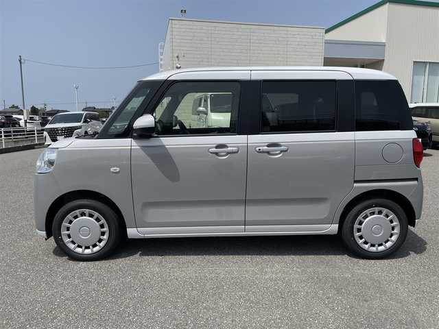 ダイハツ ムーヴ キャンバス ストライプス X 石川県 2025(令7)年 0.1万km未満 グレーⅡ 届出済未使用車/純正メモリーナビ/フルセグTV/両側パワースライドドア/オートライト/オートエアコン/ABS/スマートアシスト/2トーンカラー/スマートキー/プッシュスタート/電動ミラー/保証書/取説