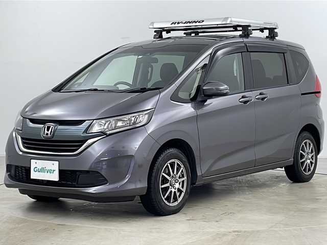 ホンダ フリード G ホンダセンシング 道央・札幌 2018(平30)年 5.4万km モダンスティールM ・4WD/・純正ナビ/CD/DVD/BT/・フルセグTV/・バックカメラ/・ホンダセンシング/　衝突軽減ブレーキ/　誤発進抑制/　アダプティブクルーズコントロール/　車線維持支援/　歩行者事故低減ステアリング/　路外逸脱抑制/　先行車発進お知らせ/　標識認識/・純正エンジンスターター /・ビルトインETC/・前席シートヒーター /・アイドリングストップ/・社外ルーフデッキ/・社外LEDヘッドライト/・社外レーダー/・後席シェード/・スペアキー/・15インチ社外AW冬タイヤ/・積込夏タイヤ/・取扱説明書/・保証書