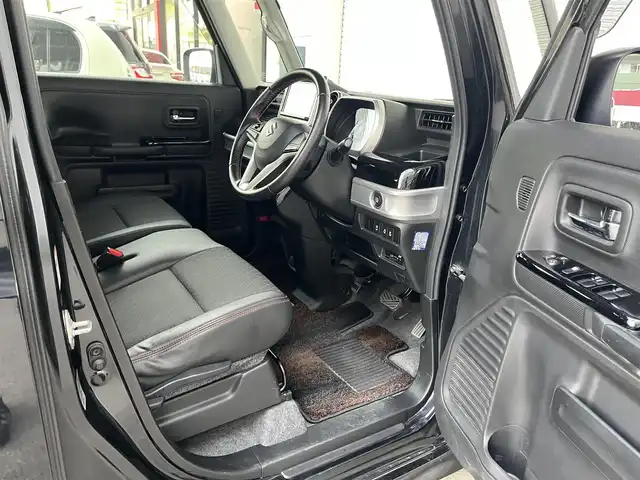 スズキ スペーシア カスタム HYBRID XS 高知県 2018(平30)年 6.2万km ブルーイッシュブラックパール3 純正ナビ/　Bluetooth/フルセグ/　CD/DVD/AM/FM/ドライブレコーダー/ビルトインETC/両側パワースライドドア/LEDヘッドライト/コーナーセンサー/ベンチシート/プッシュスタート/スマートキー/スペアキー/アイドリングストップ/ハーフレザー/シートヒーター/純正フロアマット/純正15インチアルミホイール/オートライト/衝突被害軽減システム/盗難防止装置
