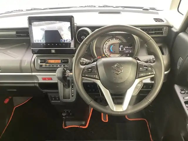 スズキ スペーシア ギア HYBRID XZターボ 京都府 2022(令4)年 0.8万km デニムブルー ガンメタリック 2トーン  ワンオーナー/ 登録時走行距離　7183キロ/ コネクトナビ　フルセグ/ 全方位カメラ/ CDデッキ/ BTオーディオ/ USBポート2ケ/ ヘッドアップディスプレイ/ 前席シートヒーター/ ビルトインETC/ ルーフレール/ 両側パワースライドドア/ 社外ミラー型ドラレコ　リアカメラあり/ ルーフレール/ 純正14インチアルミ/ 保証書　取説　スペアキーあり