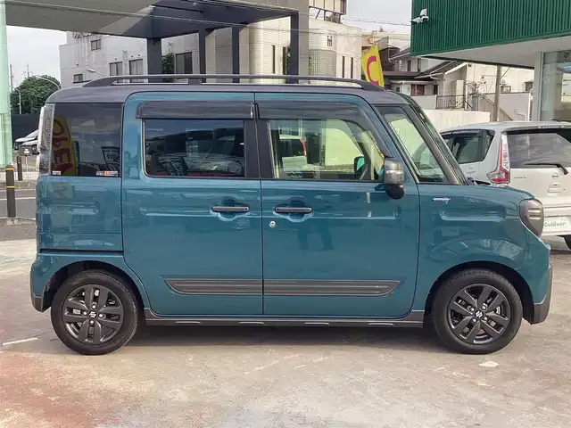 スズキ スペーシア ギア HYBRID XZターボ 京都府 2022(令4)年 0.8万km デニムブルー ガンメタリック 2トーン  ワンオーナー/ 登録時走行距離　7183キロ/ コネクトナビ　フルセグ/ 全方位カメラ/ CDデッキ/ BTオーディオ/ USBポート2ケ/ ヘッドアップディスプレイ/ 前席シートヒーター/ ビルトインETC/ ルーフレール/ 両側パワースライドドア/ 社外ミラー型ドラレコ　リアカメラあり/ ルーフレール/ 純正14インチアルミ/ 保証書　取説　スペアキーあり