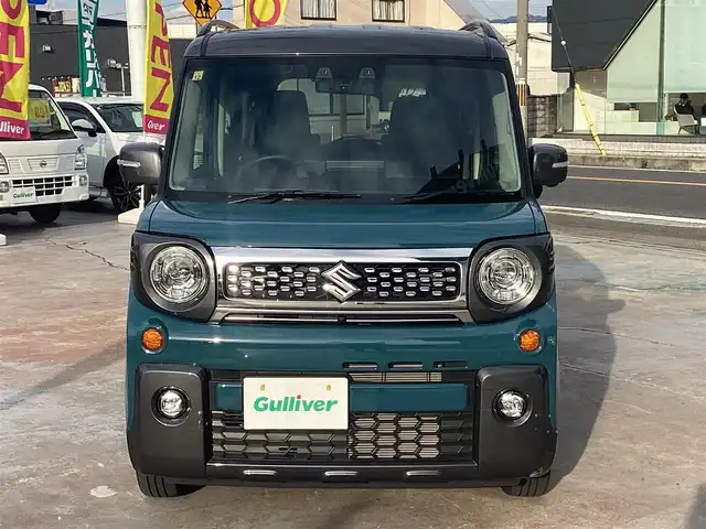 スズキ スペーシア ギア HYBRID XZターボ 京都府 2022(令4)年 0.8万km デニムブルー ガンメタリック 2トーン  ワンオーナー/ 登録時走行距離　7183キロ/ コネクトナビ　フルセグ/ 全方位カメラ/ CDデッキ/ BTオーディオ/ USBポート2ケ/ ヘッドアップディスプレイ/ 前席シートヒーター/ ビルトインETC/ ルーフレール/ 両側パワースライドドア/ 社外ミラー型ドラレコ　リアカメラあり/ ルーフレール/ 純正14インチアルミ/ 保証書　取説　スペアキーあり