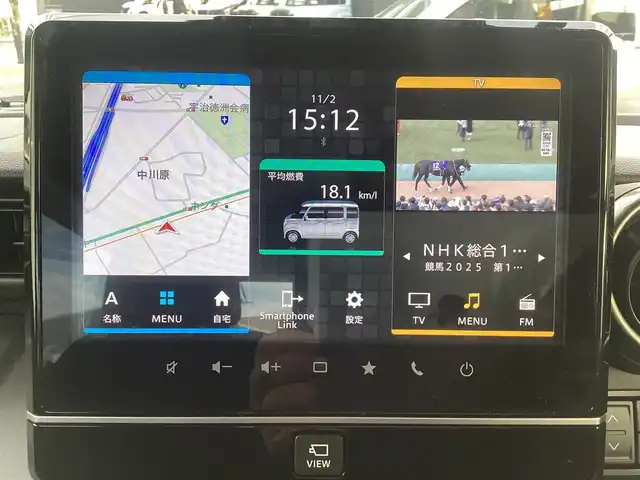 スズキ スペーシア ギア HYBRID XZターボ 京都府 2022(令4)年 0.8万km デニムブルー ガンメタリック 2トーン  ワンオーナー/ 登録時走行距離　7183キロ/ コネクトナビ　フルセグ/ 全方位カメラ/ CDデッキ/ BTオーディオ/ USBポート2ケ/ ヘッドアップディスプレイ/ 前席シートヒーター/ ビルトインETC/ ルーフレール/ 両側パワースライドドア/ 社外ミラー型ドラレコ　リアカメラあり/ ルーフレール/ 純正14インチアルミ/ 保証書　取説　スペアキーあり