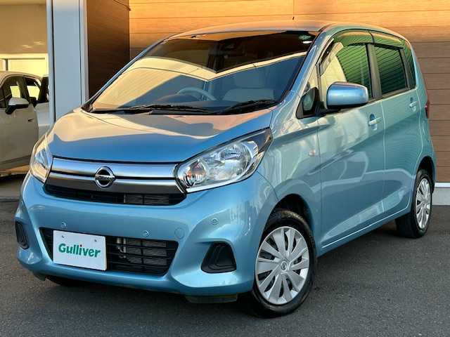 日産 デイズ J 静岡県 2019(平31)年 0.8万km アイスブルー 社外オーディオ/（CD/AM/FM）/コーナーセンサー（前後）/リモコンキー/純正フロアマット/純正ドアバイザー/保証書/取扱説明書
