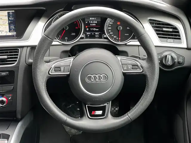 アウディ Ａ５ SB 2．0 TFSI クワトロ 山梨県 2014(平26)年 3.7万km グレイシアホワイトメタリック Sラインパッケージ/黒革シート/前席シートヒーター/前席パワーシート/純正HDDナビ/バックカメラ/フルセグ/純正HIDヘッドライト/ETC/ヒーテッドミラー/オートホールド