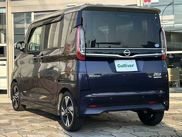 日産 ルークス HWS Gターボ プロパイロットED 静岡県 2020(令2)年 2.9万km パープルⅡ 純正９型ナビ　フルセグＴＶ　Ｂｌｕｅｔｏｏｔｈ　全方位カメラ　プロパイロット　エマージェンシブレーキ　衝突軽減装置　追従クルコン　ハンドル支援　ＬＥＤオートライト　フォグランプ　ツートンカラー　リアシェード　シート背面テーブル　前後ドラレコ　コーナーセンサー　禁煙車