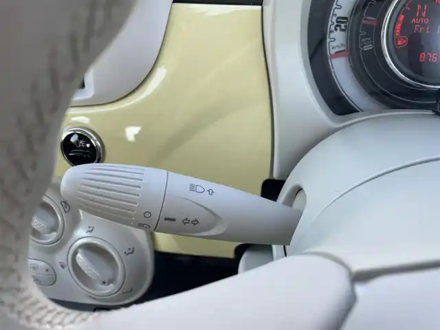 フィアット ５００ ジャッロ ヴァニリア 福島県 2015(平27)年 8.8万km バニライエロー 70台限定車/社外メモリーナビ/CD/SD/BT/フルセグTV/社外14AW(純正15AW＋夏タイヤ積込)/茶/ベージュ革シート/ステアリングリモコン(音量のみ)/フォグライト/フロアマット/キーレス/ETC