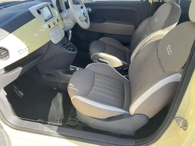 フィアット ５００ ジャッロ ヴァニリア 福島県 2015(平27)年 8.8万km バニライエロー 70台限定車/社外メモリーナビ/CD/SD/BT/フルセグTV/社外14AW(純正15AW＋夏タイヤ積込)/茶/ベージュ革シート/ステアリングリモコン(音量のみ)/フォグライト/フロアマット/キーレス/ETC