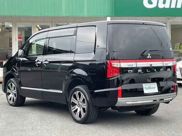 三菱 デリカＤ：５ P 千葉県 2019(令1)年 2.8万km ダイヤモンドブラックマイカ 純正10.1インチSDナビ【QY9000MB】/・CD/DVD/MSV/Bluetooth/フルセグ/全周囲カメラ/両後パワースライドドア/パワーバックドア/運転席パワーシート/前席シートヒーター/スマートキー/衝突軽減ブレーキ/レーンキープアシスト/ブラインドスポットモニター/オートマチックハイビーム/アダプティブクルーズコントロール/パドルシフト/純正18インチアルミホイール/純正LEDヘッドライト/フォグランプ/本革巻きステアリング/アイドリングストップ/ドアバイザー/サイド＆カーテンエアバッグ
