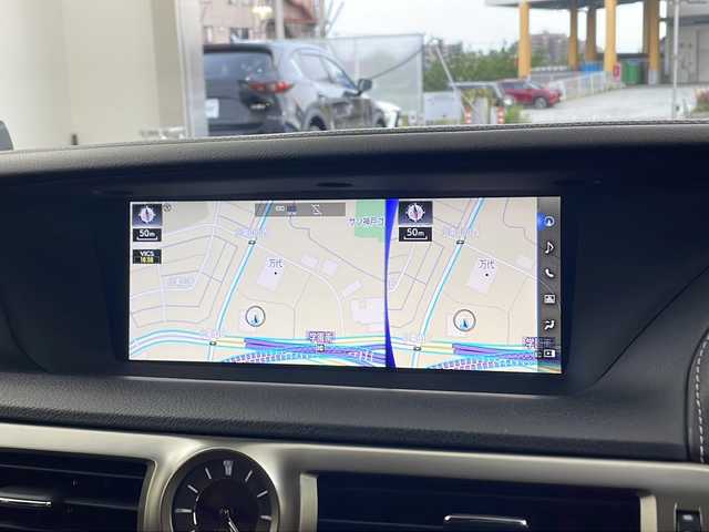 レクサス ＧＳ 450h Fスポーツ 兵庫県 2017(平29)年 5.3万km グラファイトブラックガラスフレーク ・純正ナビ&CD&DVD&SD&USB&AUX&BT&TV/・マークレビンソンオーディオ/・ビルトインETC2.0/・バックカメラ/・レーダークルーズコントロール/・LEXUSsafety/・プリクラッシュセーフティ/・ブラインドスポットモニター/・レーンディパーチャーアラート/・クリアランスソナー/・nanoeエアコン/・前後コーナーセンサー/・盗難防止装置/・オートライト/・オートマチックハイビーム/・3眼LEDヘッドライト/・W＋サイドエアバック/・カーテンエアバック/・ムーンルーフ/・純正レクサスオレンジキャリパー/・パワートランクリッド/・前方ドライブレコーダー/・純正フロアマット/・レザーシート/・メモリーパワーシート（運転席・助手席）/・シートヒーター（運転席・助手席）/・エアシート（運転席・助手席）/・社外19インチアルミホイール/・ステアリングヒーター/・ヘッドアップディスプレイ/・スマートキー/・スペアキー/・AACエアコン