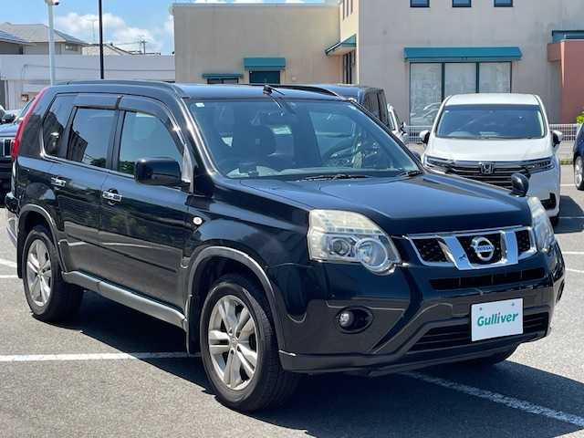 日産 エクストレイル 20X 長崎県 2012(平24)年 9.6万km ダイヤモンドブラック 純正SDナビ/CD/DVD/BT/フルセグTV/バックカメラ/オートライト/LEDヘッドライト/社外レーダー（AR-G40S）/純正17インチAW/ビルトインETC/4WD