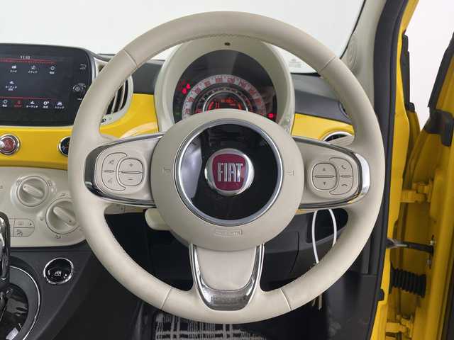 フィアット ５００ ミモザ2 埼玉県 2021(令3)年 3.8万km 黄 純正ディスプレイオーディオ/バックカメラ/ETC/前後ドライブレコーダー/クルーズコントロール/純正フロアマット/純正LEDライト