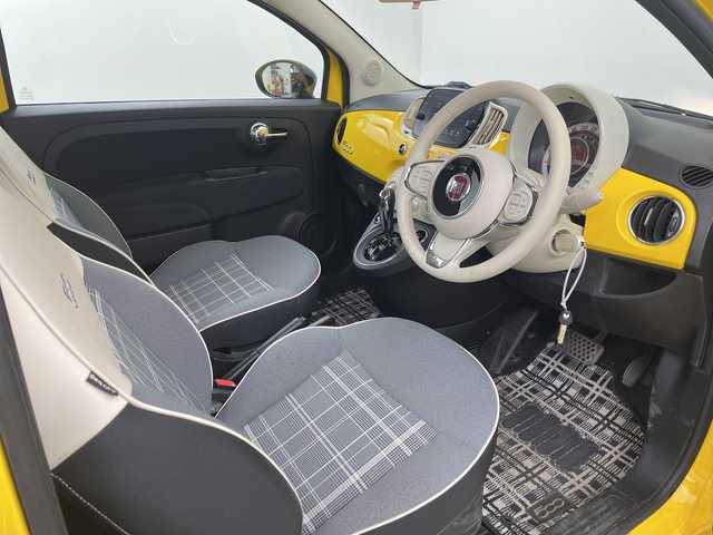 フィアット ５００ ミモザ2 埼玉県 2021(令3)年 3.8万km 黄 純正ディスプレイオーディオ/バックカメラ/ETC/前後ドライブレコーダー/クルーズコントロール/純正フロアマット/純正LEDライト