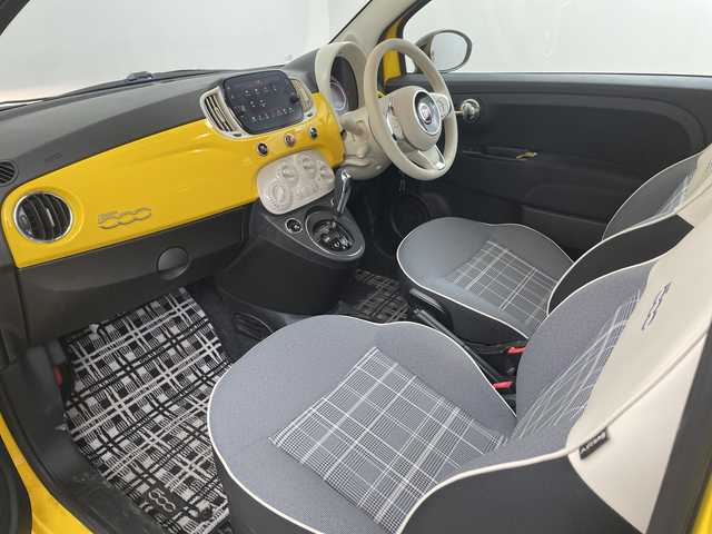 フィアット ５００ ミモザ2 埼玉県 2021(令3)年 3.8万km 黄 純正ディスプレイオーディオ/バックカメラ/ETC/前後ドライブレコーダー/クルーズコントロール/純正フロアマット/純正LEDライト