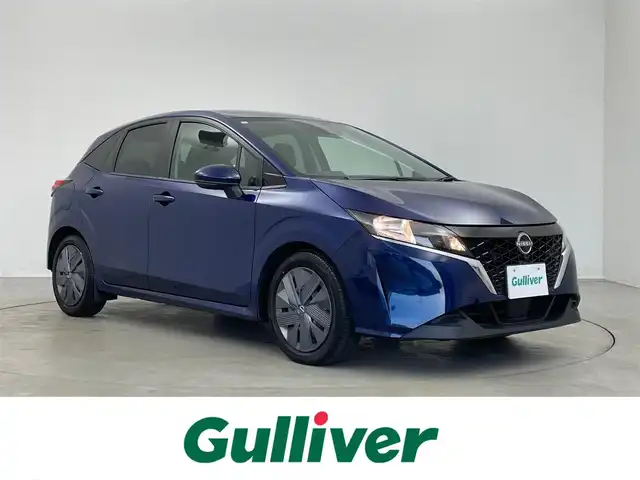 日産 ノート X 埼玉県 2021(令3)年 1.5万km オーロラフレアブルーパール 純正９インチナビ　バックカメラ　ビルトインＥＴＣ　ドライブレコーダー　インテリジェントエマージェンシーブレーキ　ステアリングスイッチ　プッシュスタート　スマートキー　オートマチックハイビーム　地デジ