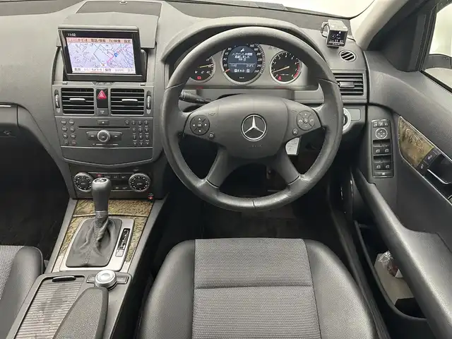 メルセデス・ベンツ Ｃ２００ コンプレッサーステーションワゴン 愛媛県 2008(平20)年 10.8万km カルサイトホワイト スーパーチャージャー　メーカー純正ナビ　フルセグ　CD　HDD　バックカメラ　ETC　ウインカーミラー　ステアリングリモコン　キセノンヘッドライト