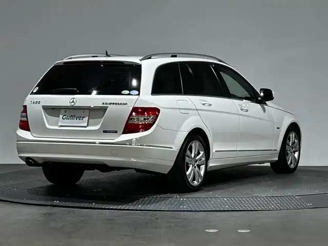 メルセデス・ベンツ Ｃ２００ コンプレッサーステーションワゴン 愛媛県 2008(平20)年 10.8万km カルサイトホワイト スーパーチャージャー　メーカー純正ナビ　フルセグ　CD　HDD　バックカメラ　ETC　ウインカーミラー　ステアリングリモコン　キセノンヘッドライト