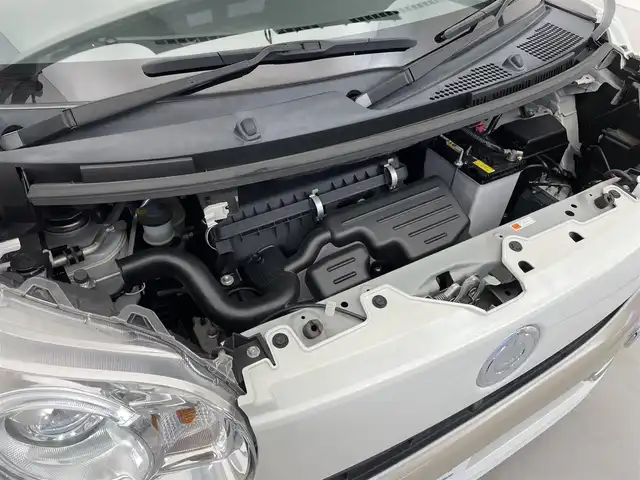 ダイハツ ムーヴ キャンバス G メイクアップ リミテッド　SAⅢ 滋賀県 2021(令3)年 3.9万km パールホワイトⅢ/ナチュラルベージュマイカメタリック 2トーン 禁煙車/社外7インチナビ【CD/DVD/Bluetooth】/全方位カメラ/衝突被害軽減システム/両側パワースライドドア/シートヒーター/ETC/アイドリングストップ/オートライト/オートハイビーム/ステアリングスイッチ/プッシュスタート/スマートキー