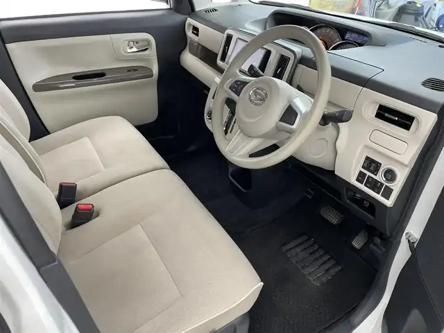 ダイハツ ムーヴ キャンバス G メイクアップ リミテッド　SAⅢ 滋賀県 2021(令3)年 3.9万km パールホワイトⅢ/ナチュラルベージュマイカメタリック 2トーン 禁煙車/社外7インチナビ【CD/DVD/Bluetooth】/全方位カメラ/衝突被害軽減システム/両側パワースライドドア/シートヒーター/ETC/アイドリングストップ/オートライト/オートハイビーム/ステアリングスイッチ/プッシュスタート/スマートキー