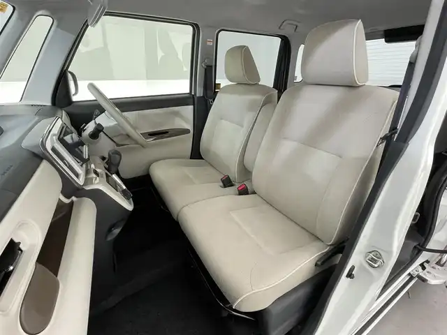 ダイハツ ムーヴ キャンバス G メイクアップ リミテッド　SAⅢ 滋賀県 2021(令3)年 3.9万km パールホワイトⅢ/ナチュラルベージュマイカメタリック 2トーン 禁煙車/社外7インチナビ【CD/DVD/Bluetooth】/全方位カメラ/衝突被害軽減システム/両側パワースライドドア/シートヒーター/ETC/アイドリングストップ/オートライト/オートハイビーム/ステアリングスイッチ/プッシュスタート/スマートキー