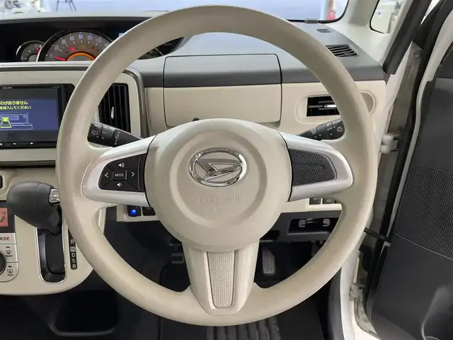 ダイハツ ムーヴ キャンバス G メイクアップ リミテッド　SAⅢ 滋賀県 2021(令3)年 3.9万km パールホワイトⅢ/ナチュラルベージュマイカメタリック 2トーン 禁煙車/社外7インチナビ【CD/DVD/Bluetooth】/全方位カメラ/衝突被害軽減システム/両側パワースライドドア/シートヒーター/ETC/アイドリングストップ/オートライト/オートハイビーム/ステアリングスイッチ/プッシュスタート/スマートキー