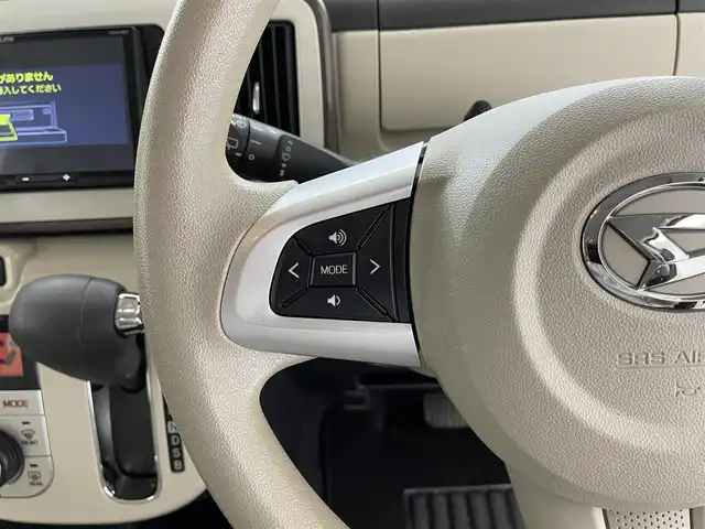 ダイハツ ムーヴ キャンバス G メイクアップ リミテッド　SAⅢ 滋賀県 2021(令3)年 3.9万km パールホワイトⅢ/ナチュラルベージュマイカメタリック 2トーン 禁煙車/社外7インチナビ【CD/DVD/Bluetooth】/全方位カメラ/衝突被害軽減システム/両側パワースライドドア/シートヒーター/ETC/アイドリングストップ/オートライト/オートハイビーム/ステアリングスイッチ/プッシュスタート/スマートキー