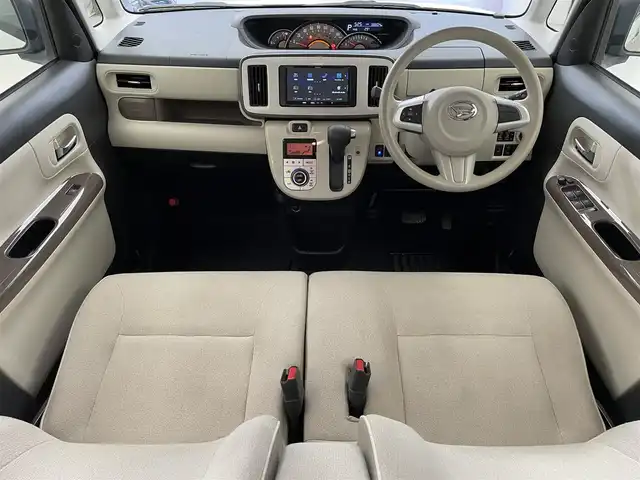 ダイハツ ムーヴ キャンバス G メイクアップ リミテッド　SAⅢ 滋賀県 2021(令3)年 3.9万km パールホワイトⅢ/ナチュラルベージュマイカメタリック 2トーン 禁煙車/社外7インチナビ【CD/DVD/Bluetooth】/全方位カメラ/衝突被害軽減システム/両側パワースライドドア/シートヒーター/ETC/アイドリングストップ/オートライト/オートハイビーム/ステアリングスイッチ/プッシュスタート/スマートキー