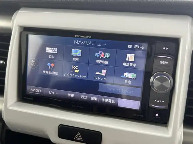 スズキ ハスラー G 群馬県 2017(平29)年 8万km フェニックスレッドパール/ブルーイッシュブラックパール 純正７インチナビ　Ｂｌｕｅｔｏｏｔｈ　フルセグ　バックカメラ　衝突軽減ブレーキ　シートヒーター　ＨＩＤヘッドライト　オートライト　プッシュスタート　電動格納ミラー　アイドリングストップ　禁煙車