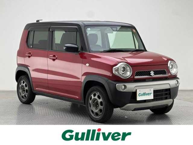 スズキ ハスラー G 兵庫県 2017(平29)年 8万km フェニックスレッドパール/ブルーイッシュブラックパール 純正７インチナビ　Ｂｌｕｅｔｏｏｔｈ　フルセグ　バックカメラ　衝突軽減ブレーキ　シートヒーター　ＨＩＤヘッドライト　オートライト　プッシュスタート　電動格納ミラー　アイドリングストップ　禁煙車