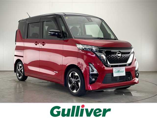 日産 ルークス ハイウェイスター X 宮崎県 2020(令2)年 2.5万km スパークリングレッド/ブラック エマ―ジェンシーブレーキ/車線逸脱警報/先行車発進お知らせ/オートマチックハイビーム/速度標識表示/道路標識表示/ふらつき警報/クリアランスソナー/純正9インチSDナビ/フルセグTV/CD/DVD/Bluetooth/アラウンドビューモニター/片側パワースライドドア/ハンズフリーオートスライドドア/LEDヘッドライト/（前）純正ドライブレコーダー（DJ4-D）/（後）社外ドライブレコーダー（SN-R12d）/プラズマクラスター搭載リヤシーリングファン/純正14インチAW/ETC
