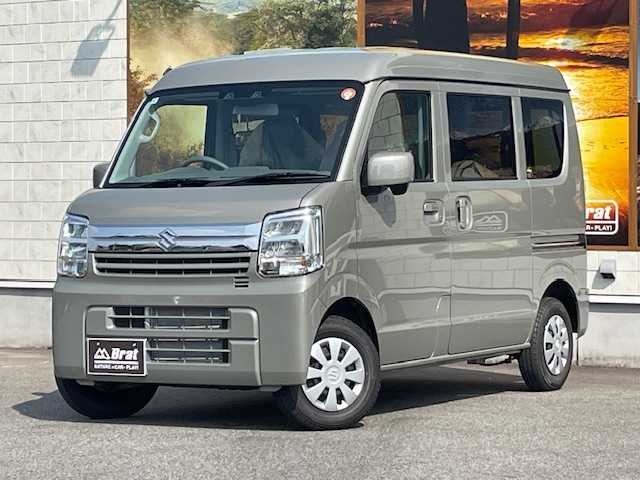 スズキ エブリイ JOIN 愛知県 2025(令7)年 0.1万km モスグレーメタリック 衝突軽減ブレーキ　/レーンキープアシスト　/ディスプレイオーディオ　/バックカメラ　/運転席シートヒーター　/ＬＥＤヘッドライト　/アイドリングストップ/横滑り防止装置/プッシュスタート　/スマートキー