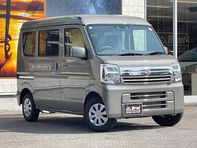 スズキ エブリイ JOIN 愛知県 2025(令7)年 0.1万km モスグレーメタリック 衝突軽減ブレーキ　/レーンキープアシスト　/ディスプレイオーディオ　/バックカメラ　/運転席シートヒーター　/ＬＥＤヘッドライト　/アイドリングストップ/横滑り防止装置/プッシュスタート　/スマートキー